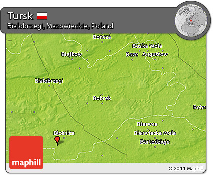Physical 3D Map of Tursk