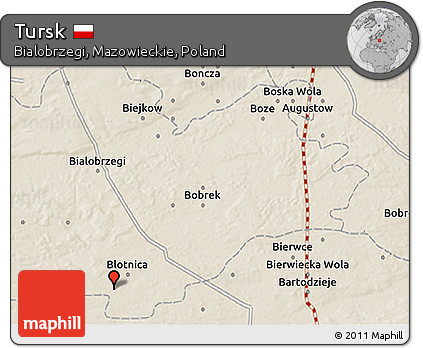 Shaded Relief 3D Map of Tursk