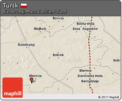 Shaded Relief 3D Map of Tursk
