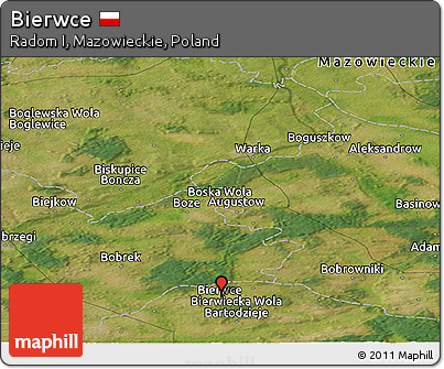 Satellite Panoramic Map of Bierwce