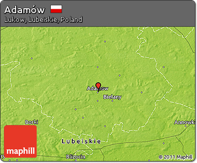 Physical 3D Map of Adamów