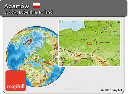 Physical Location Map of Adamów