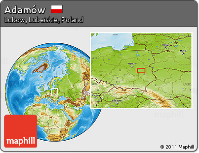 Physical Location Map of Adamów