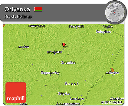 Physical 3D Map of Orlyanka