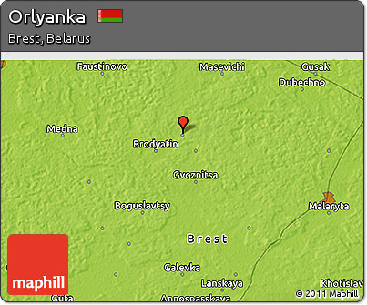 Physical 3D Map of Orlyanka