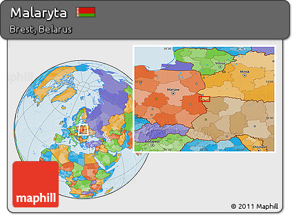 Political Location Map of Malaryta