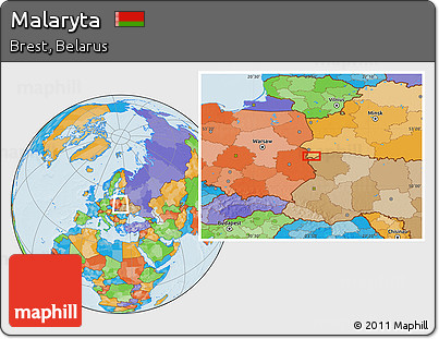 Political Location Map of Malaryta