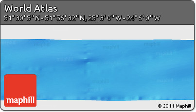 Physical Panoramic Map of the Area around 51° 43' 18" N, 24° 34' 30" W