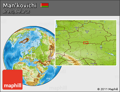 Physical Location Map of Man'kovichi