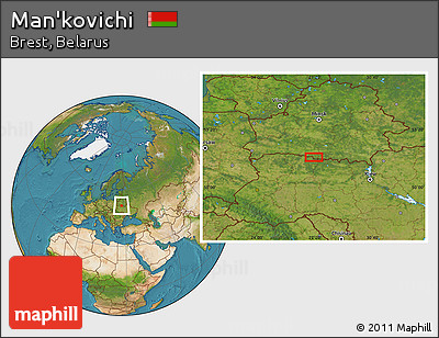Satellite Location Map of Man'kovichi