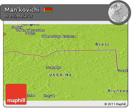 Physical Panoramic Map of Man'kovichi