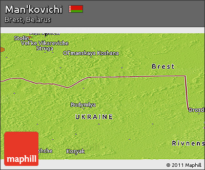 Physical Panoramic Map of Man'kovichi
