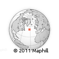 Outline Map of the Area around 51° 43' 18" N, 33° 4' 30" W, rectangular outline