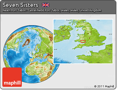 Physical Location Map of Seven Sisters