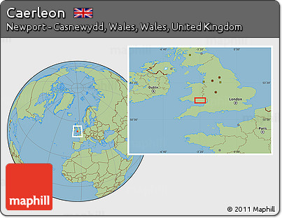 Savanna Style Location Map of Caerleon
