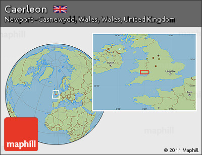 Savanna Style Location Map of Caerleon