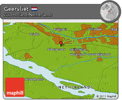 Physical 3D Map of Geervliet