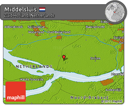 Physical 3D Map of Middelsluis