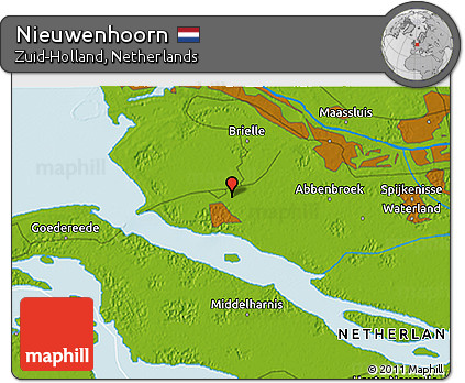 Physical 3D Map of Nieuwenhoorn