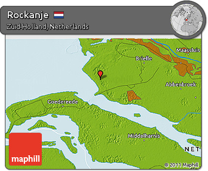 Physical 3D Map of Rockanje