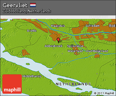 Physical 3D Map of Geervliet