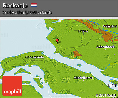 Physical 3D Map of Rockanje