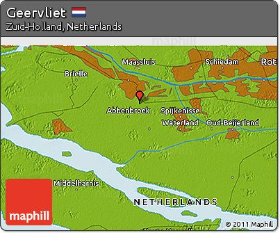 Physical 3D Map of Geervliet