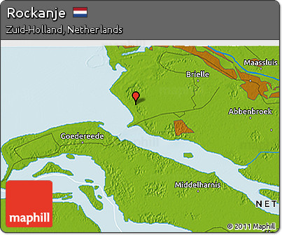 Physical 3D Map of Rockanje