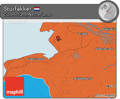 Political 3D Map of Stuifakker