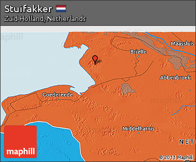 Political 3D Map of Stuifakker