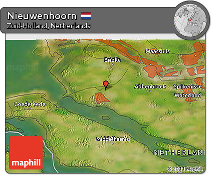 Satellite 3D Map of Nieuwenhoorn