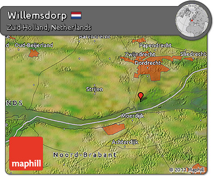 Satellite 3D Map of Willemsdorp