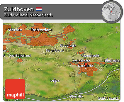 Satellite 3D Map of Zuidhoven