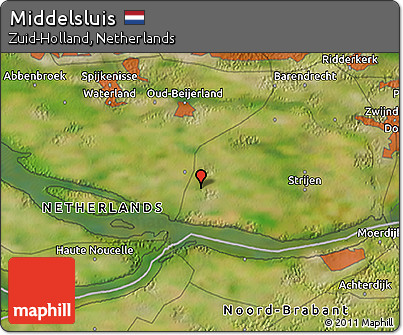 Satellite 3D Map of Middelsluis