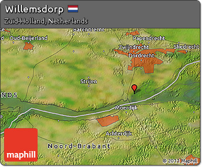 Satellite 3D Map of Willemsdorp