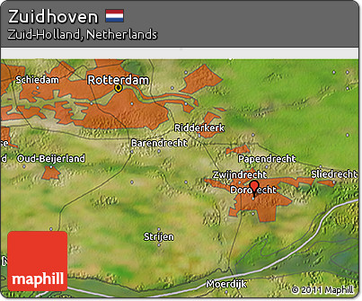 Satellite 3D Map of Zuidhoven