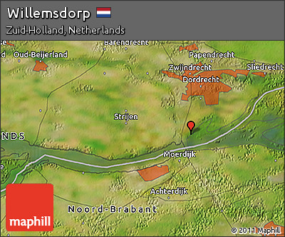 Satellite 3D Map of Willemsdorp