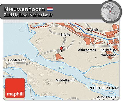 Shaded Relief 3D Map of Nieuwenhoorn
