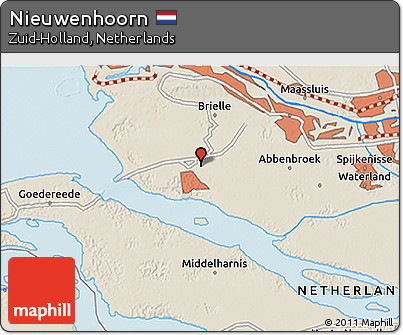 Shaded Relief 3D Map of Nieuwenhoorn