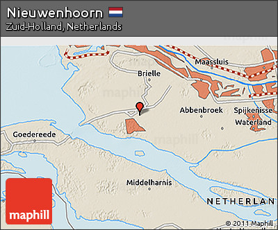 Shaded Relief 3D Map of Nieuwenhoorn