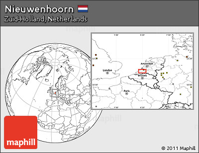 Blank Location Map of Nieuwenhoorn