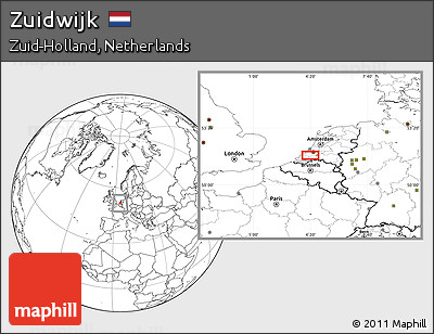 Blank Location Map of Zuidwijk