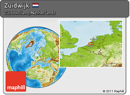 Physical Location Map of Zuidwijk