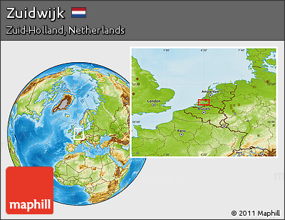 Physical Location Map of Zuidwijk