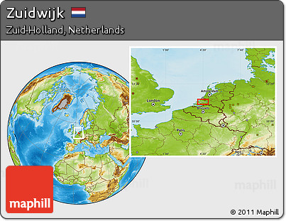 Physical Location Map of Zuidwijk