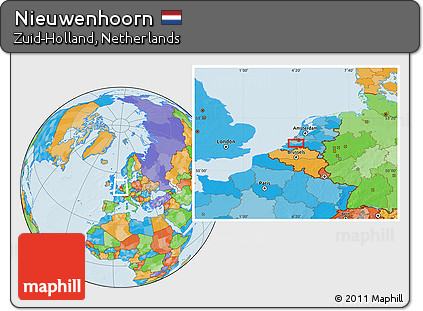 Political Location Map of Nieuwenhoorn