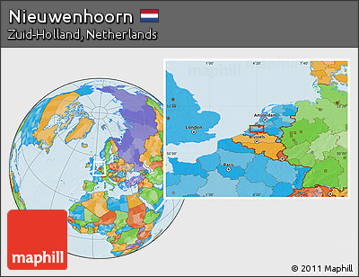 Political Location Map of Nieuwenhoorn