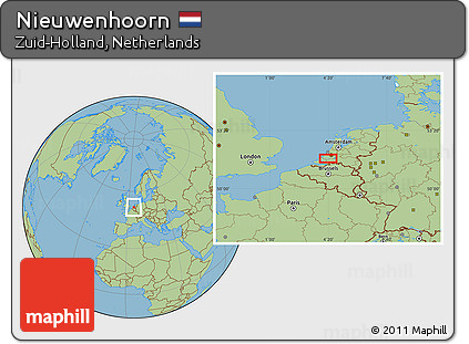 Savanna Style Location Map of Nieuwenhoorn