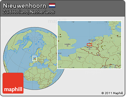 Savanna Style Location Map of Nieuwenhoorn