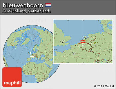 Savanna Style Location Map of Nieuwenhoorn